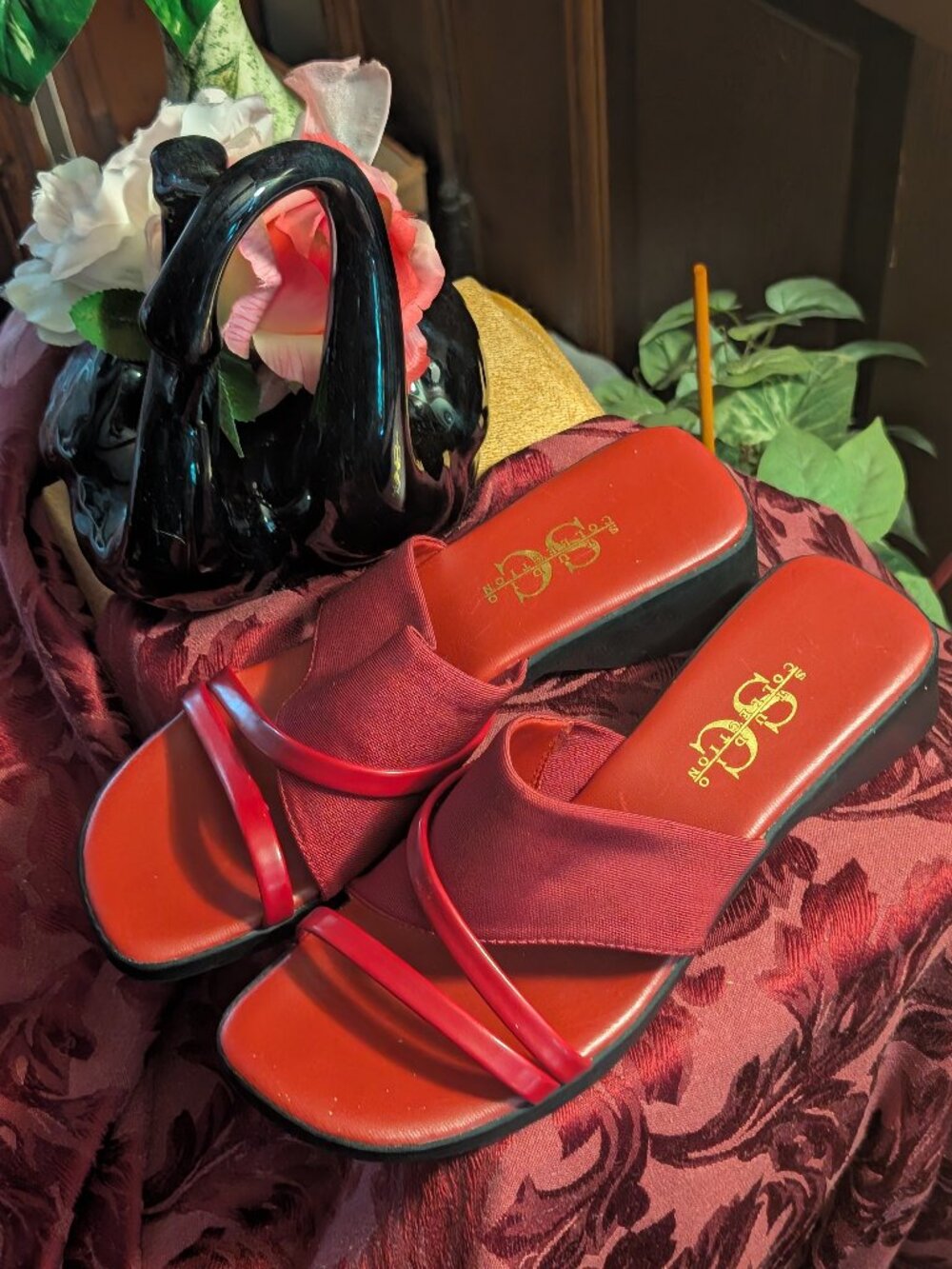 STUDIO COLLECTION Sandals -Slides -Red -Sz